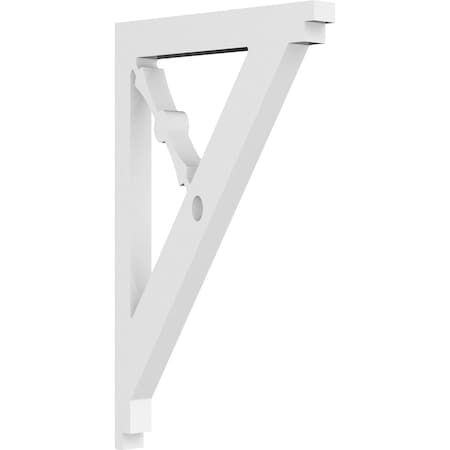 Ekena Millwork Artisan Architectural Grade PVC Bracket, 5/8"W X 5 1/2"D X 9"H BKTP01X05X09AR
